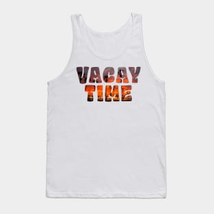 Vintage Retro Surfing Beach Plam Tree Summer Vacay time Tank Top